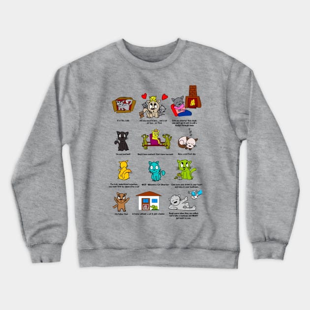 Feline Fine Crewneck Sweatshirt by PamperedPets